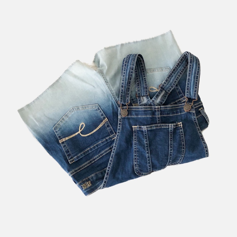 Justice Overalls Shorts Girl blue, size 18